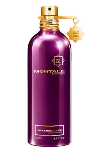 Montale Intense Cafe perfume bottle on elegant background