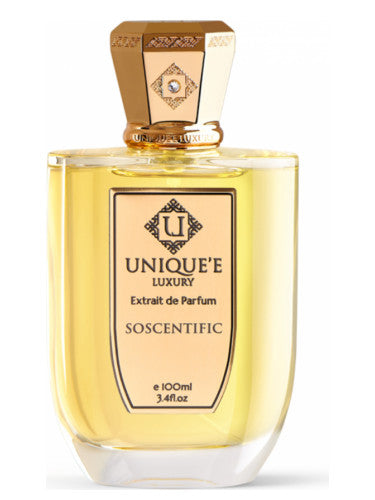 Unique’e Luxury Soscentific premium fragrance bottle