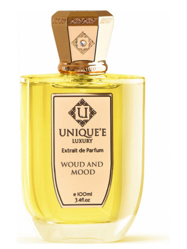 Unique'e Luxury Woud And Mood premium fragrance bottle